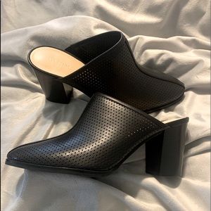 Via Spiga Black leather Mules